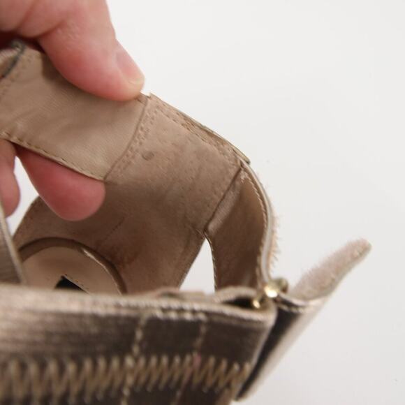 Steven by Steve Madden Vaale Dress Sandals Heels Wrap Gold Leather Upper Strappy - Picture 7 of 14